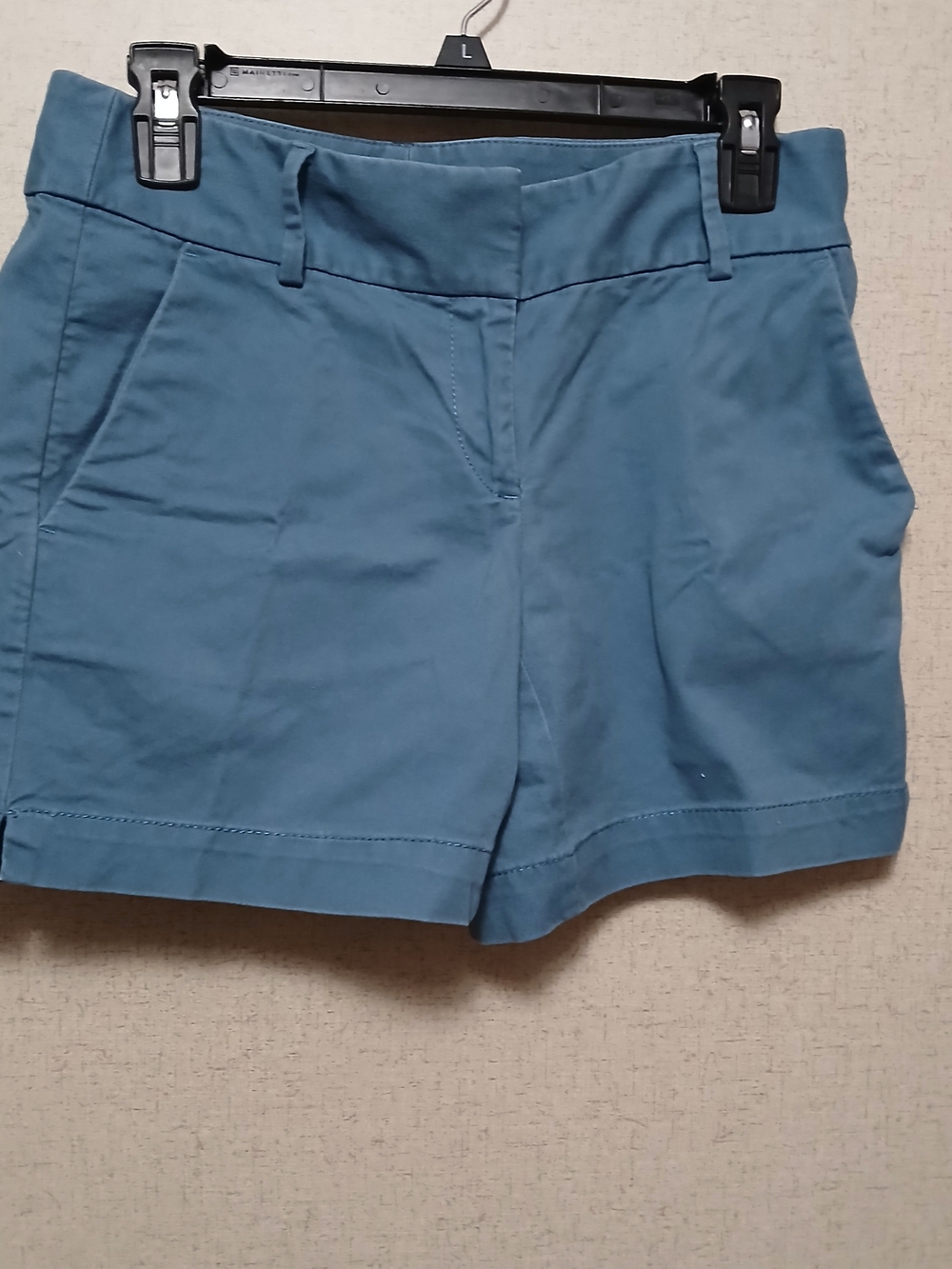 LOFT Teal High-Rise Tailored Shorts